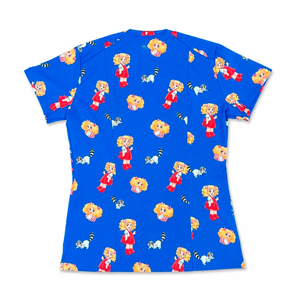 Candy Candy Azul Rey Top Clínico Mujer