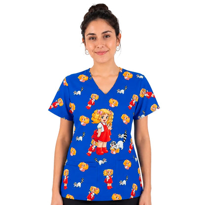 Candy Candy Azul Rey Top Clínico Mujer