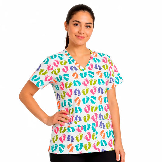 Pies de colores Top Clinico Mujer (A pedido)