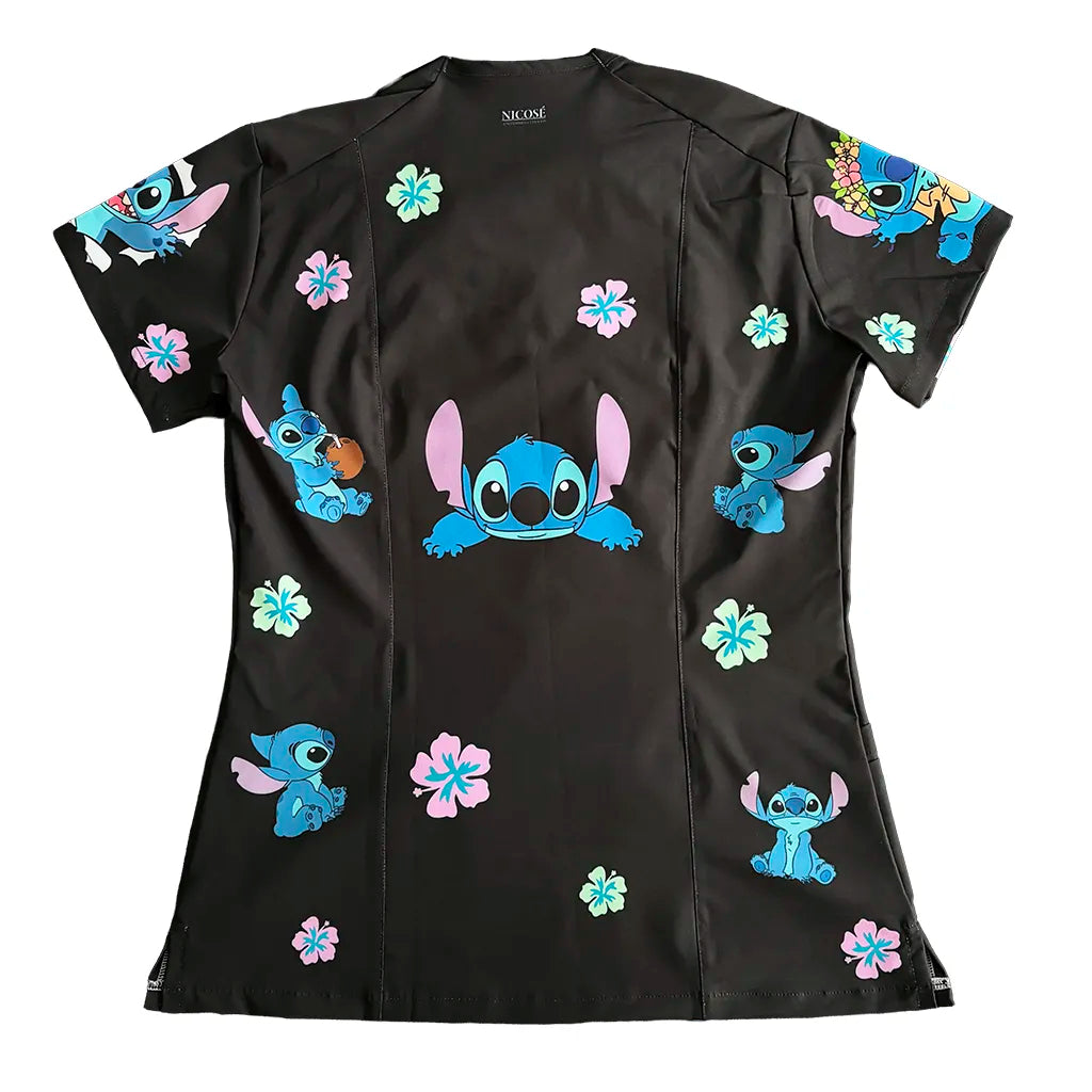 Top clínico de mujer con diseño Stitch - Talla L, vista 2