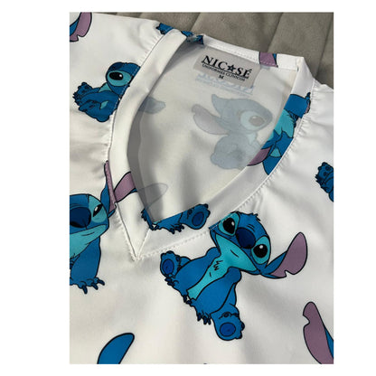 Stitch blanco Top Clinico Mujer (abono 50%)