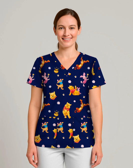 Top Winnie The Pooh azul marino