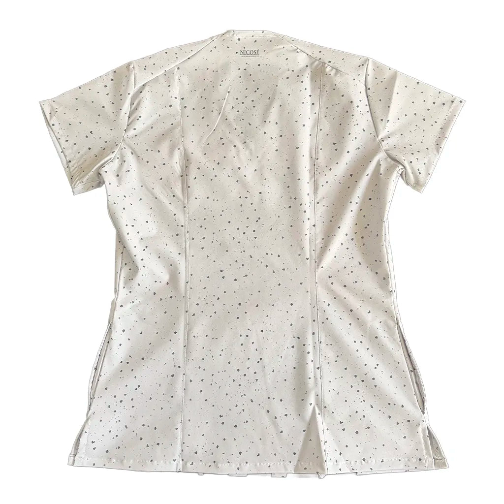 Top clínico mujer antifluido estampado BTS Arirang Hueso, vista trasera