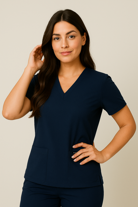 Top Esencial Antifluido Azul Marino