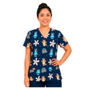 Top clínico de mujer con diseño Bluey Azul Marino - Talla L, vista 3