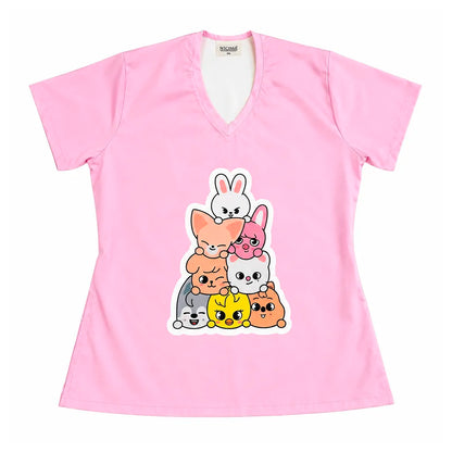 SKZOO Rosa Top Clínico Mujer (A pedido)