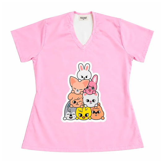SKZOO Rosa Top Clínico Mujer (A pedido)