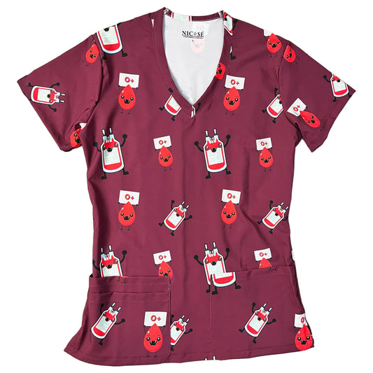 Iconos Sangre burdeo Top Clinico Mujer (abono 50%)