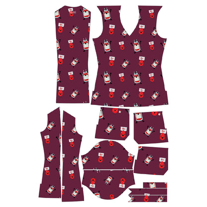 Iconos Sangre burdeo Top Clinico Mujer (abono 50%)