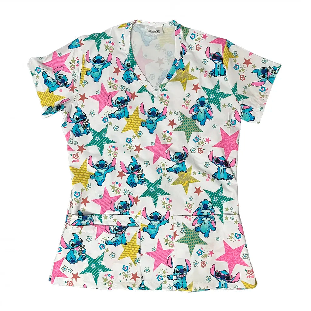 Stars Stitch Top Clínico Mujer (A pedido)
