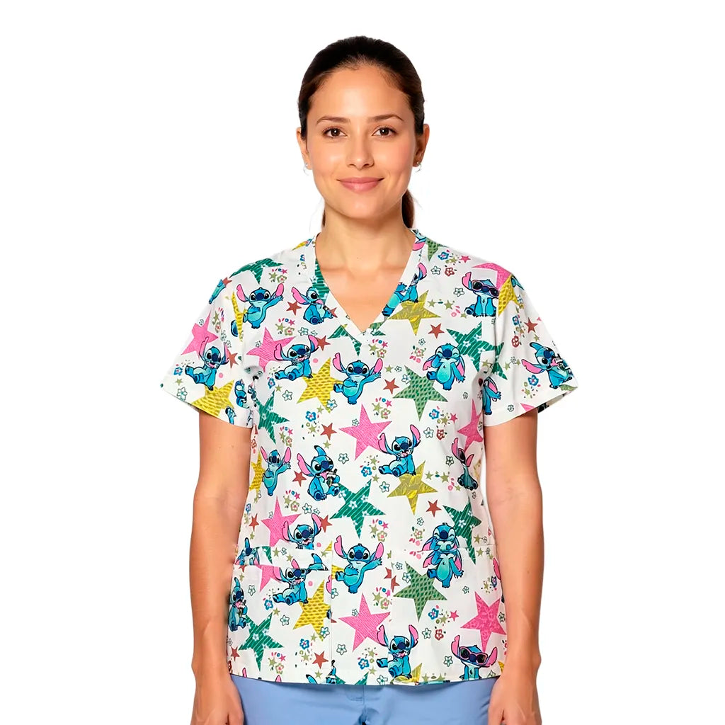 Stars Stitch Top Clínico Mujer (A pedido)