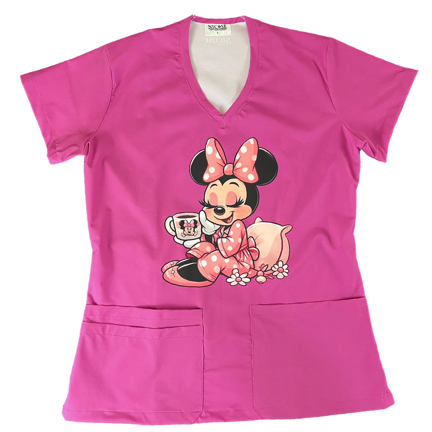 Minnie rosa Top Clinico Mujer (A pedido)