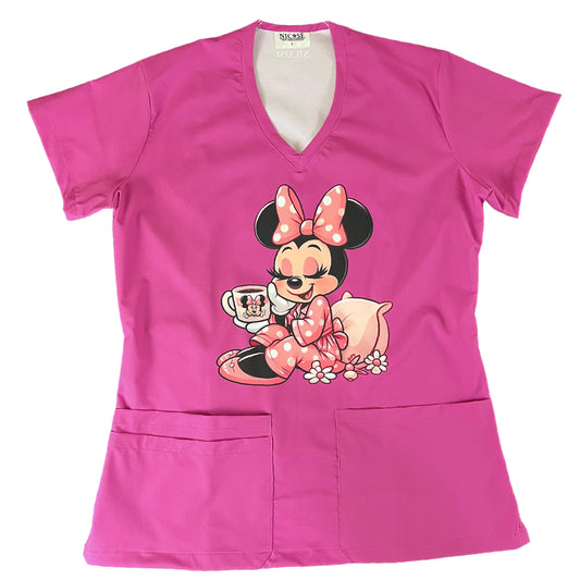 Minnie rosa Top Clinico Mujer (A pedido)