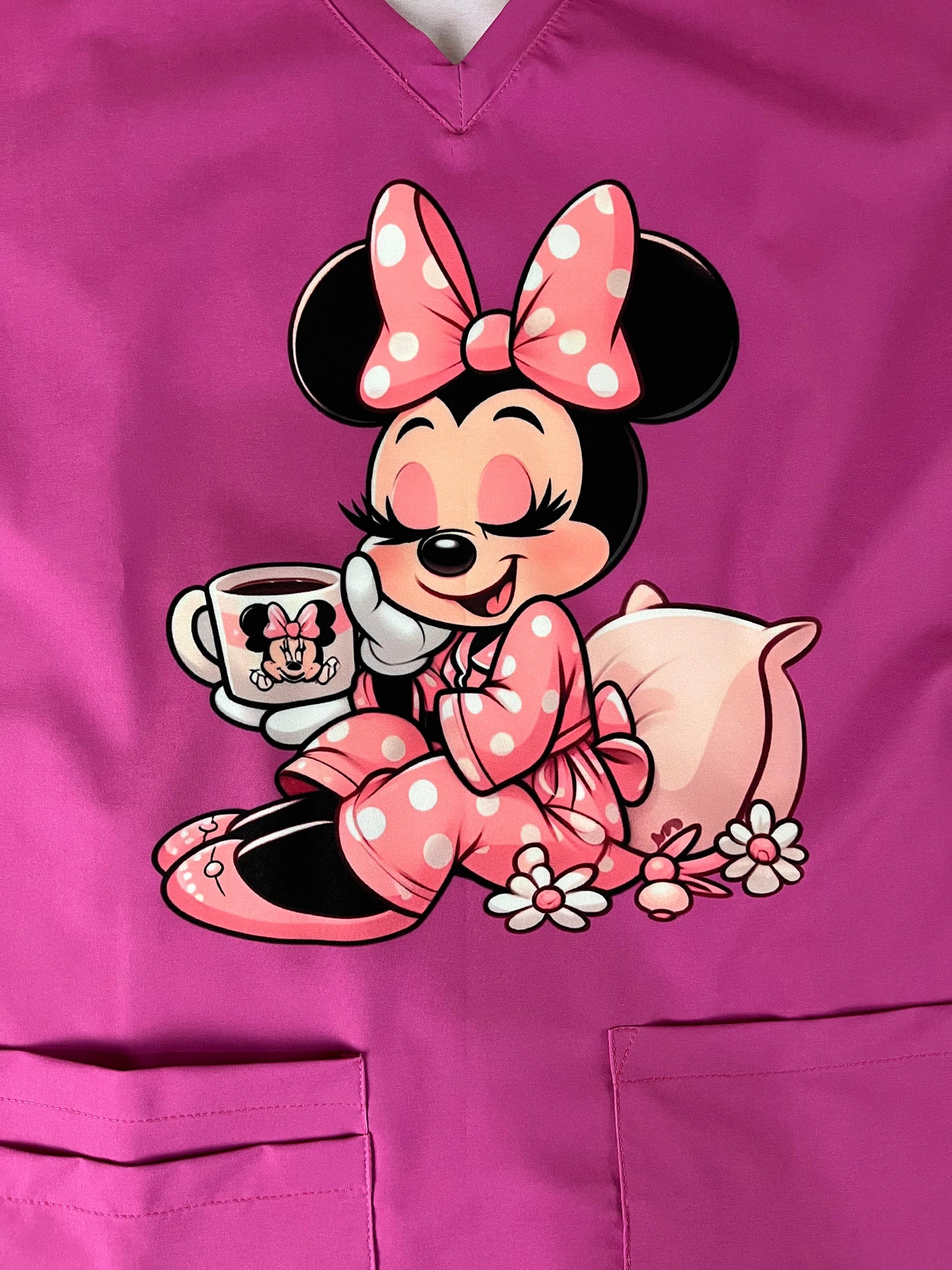 Minnie rosa Top Clinico Mujer (A pedido)