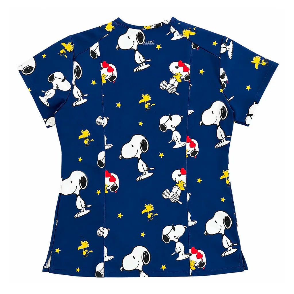 Top Clínico Snoopy Azul Marino Mujer 2XL