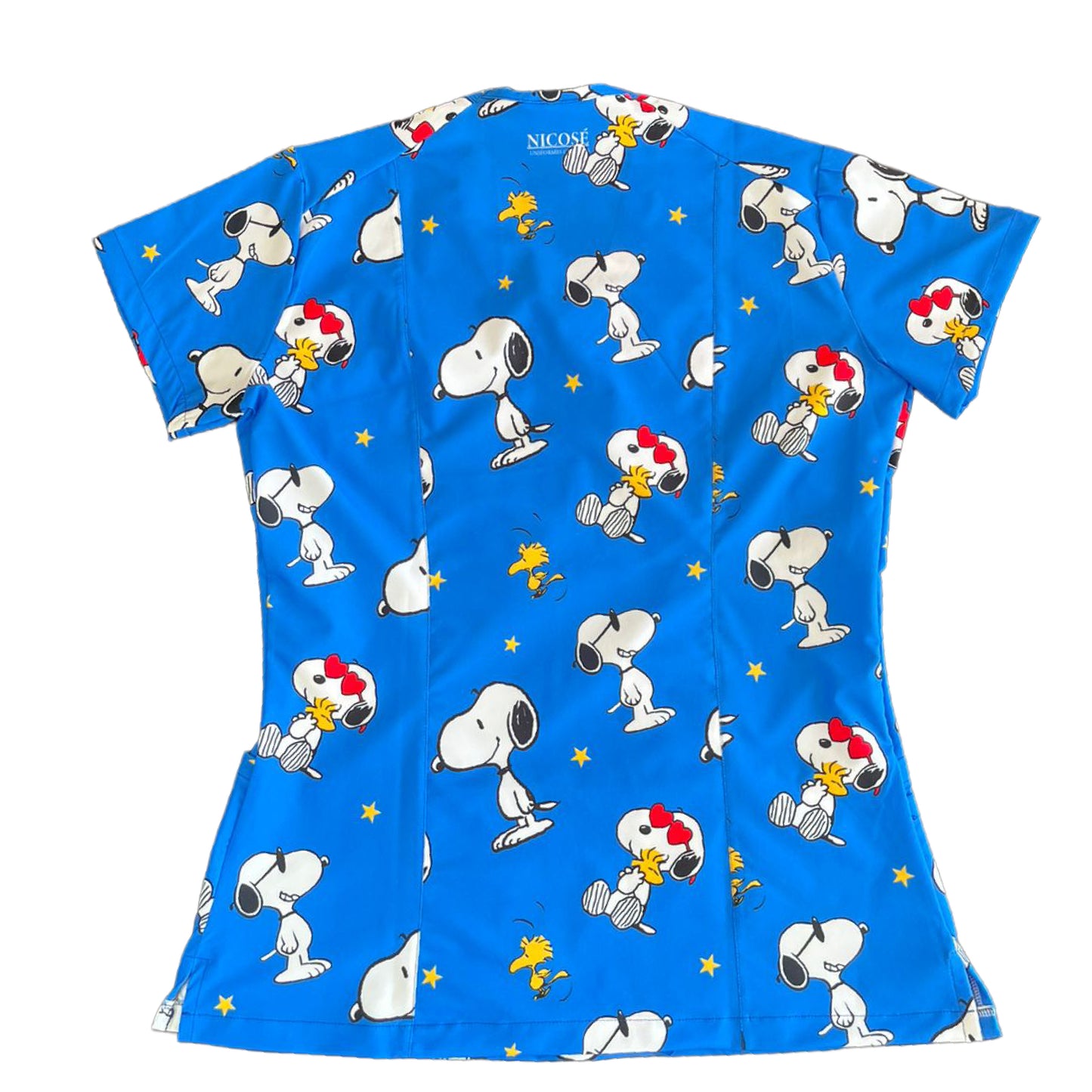 Snoopy celeste Top Clinico Mujer (A pedido)