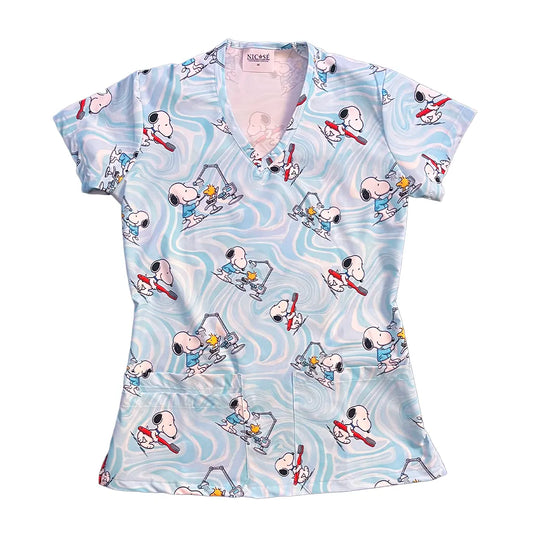 Top Clínico Snoopy Odontología Mujer (A pedido)