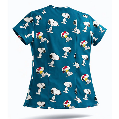 Top Clinico Snoopy Teal