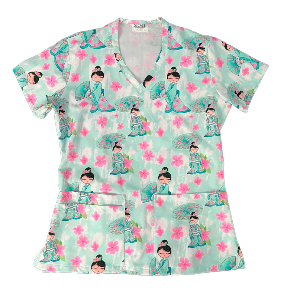 Elegancia oriental Top Clinico Mujer (A pedido)