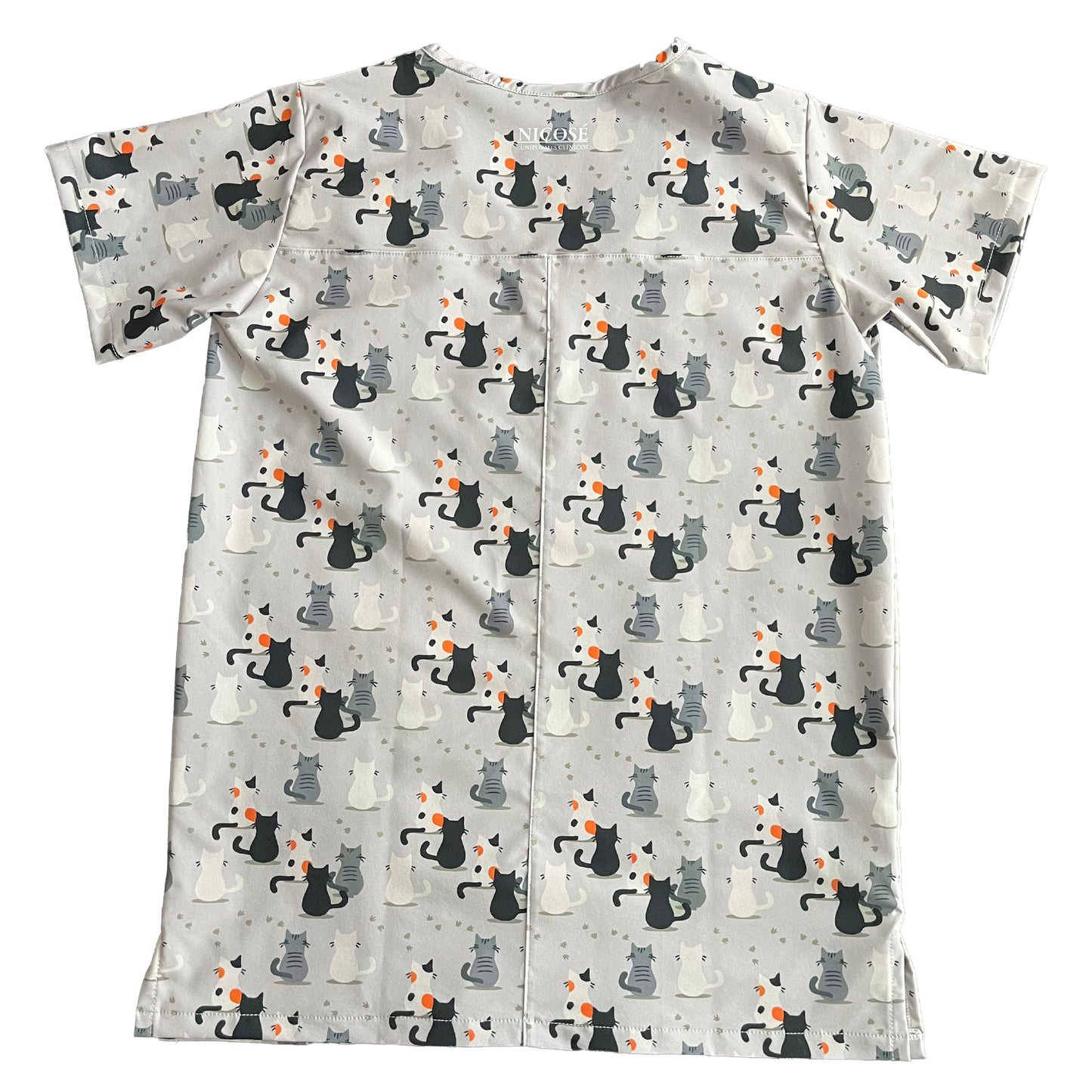 Top Clinico Hombre Gatitos gris (A pedido)