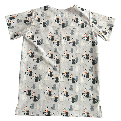 Top Clinico Hombre Gatitos gris (A pedido)