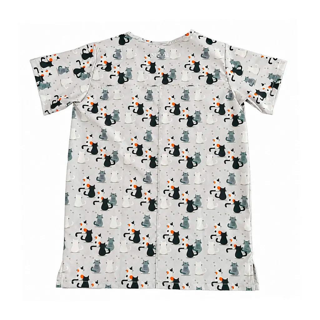 Top Clinico Hombre Gatitos gris (A pedido)