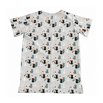 Top Clinico Hombre Gatitos gris (A pedido)