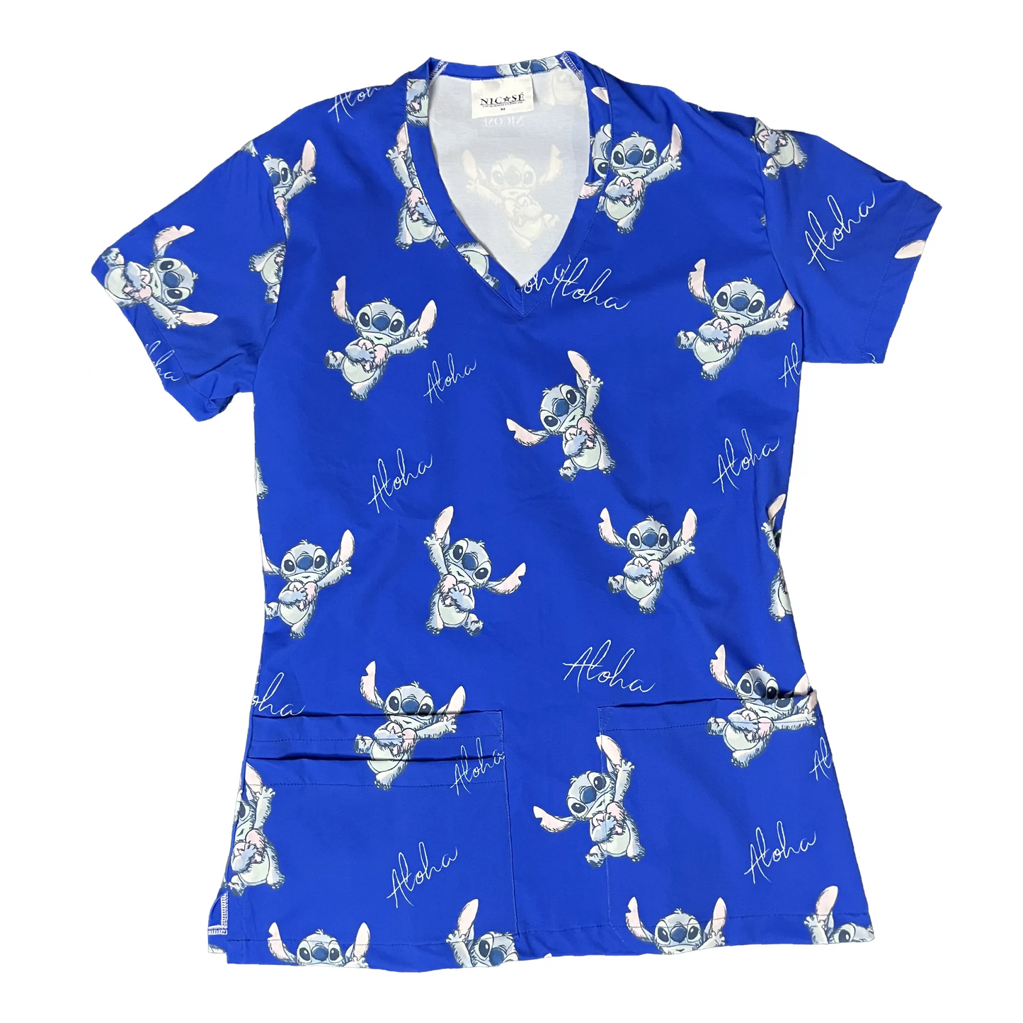 Aloha Stitch Top Clínico Mujer (A pedido)