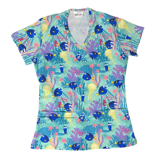 Dori aqua Top Clínico Mujer (A pedido)