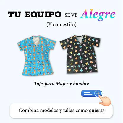 Pack de 10 tops clínicos Nicosé para equipos, vista 3