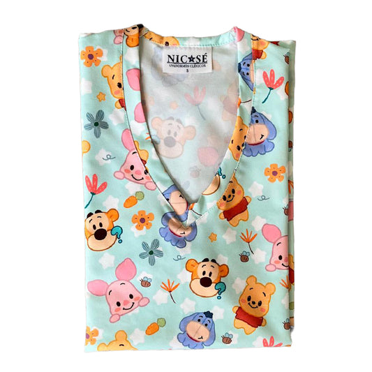 Winnie ternura celeste Top Clinico Mujer (abono 50%)