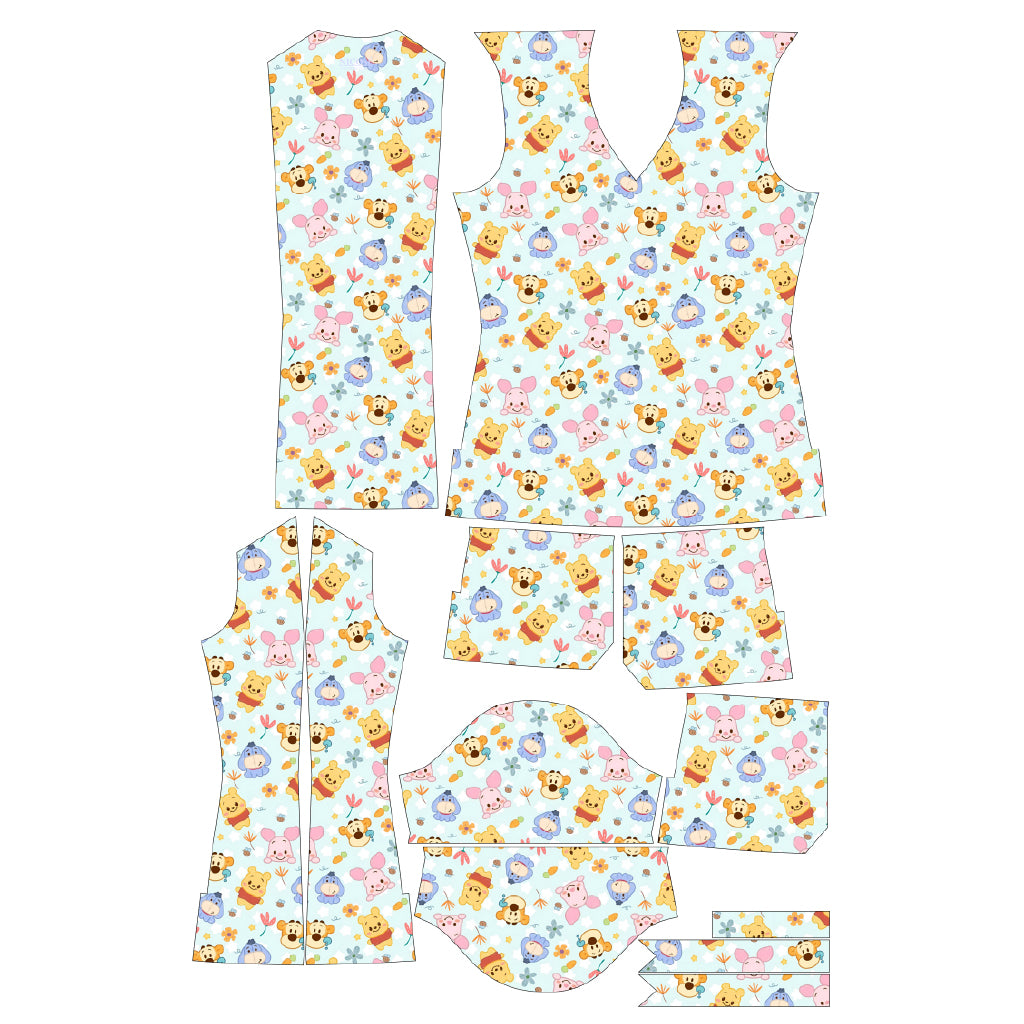 Winnie ternura celeste Top Clinico Mujer (abono 50%)